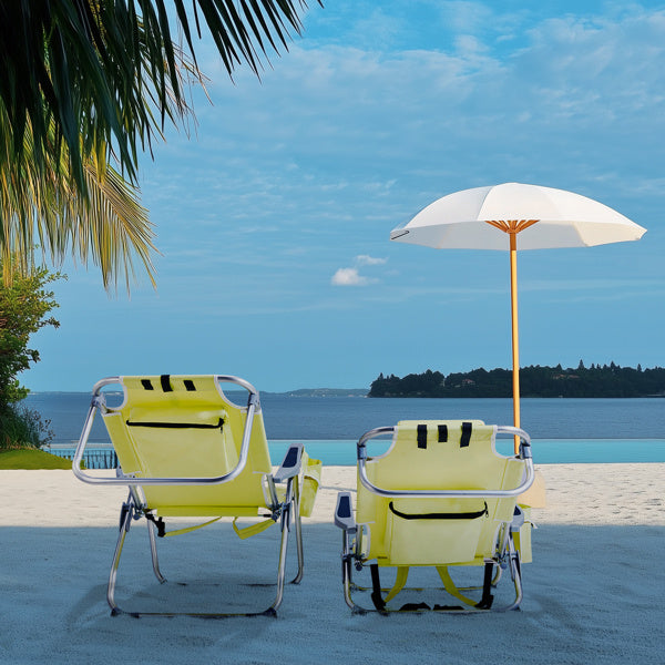 Yellow Aluminum Beach Chair