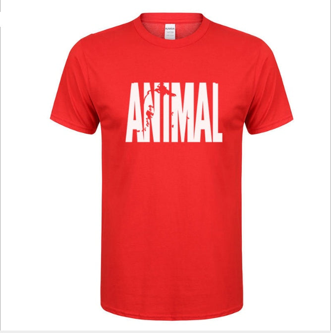 T-shirt de fitness d'été en coton imprimé pour homme