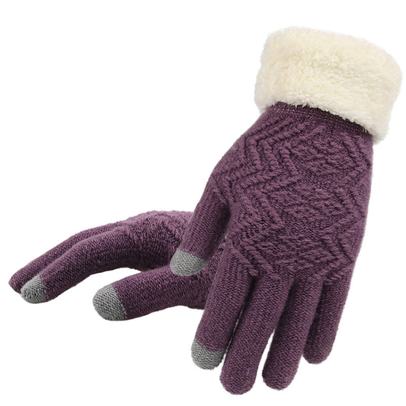 Gants d'hiver tricotés confortables
