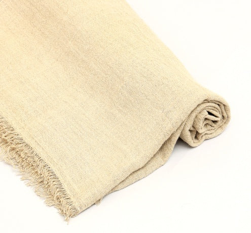 Stonewashed Linen Fringe Throw Blanket