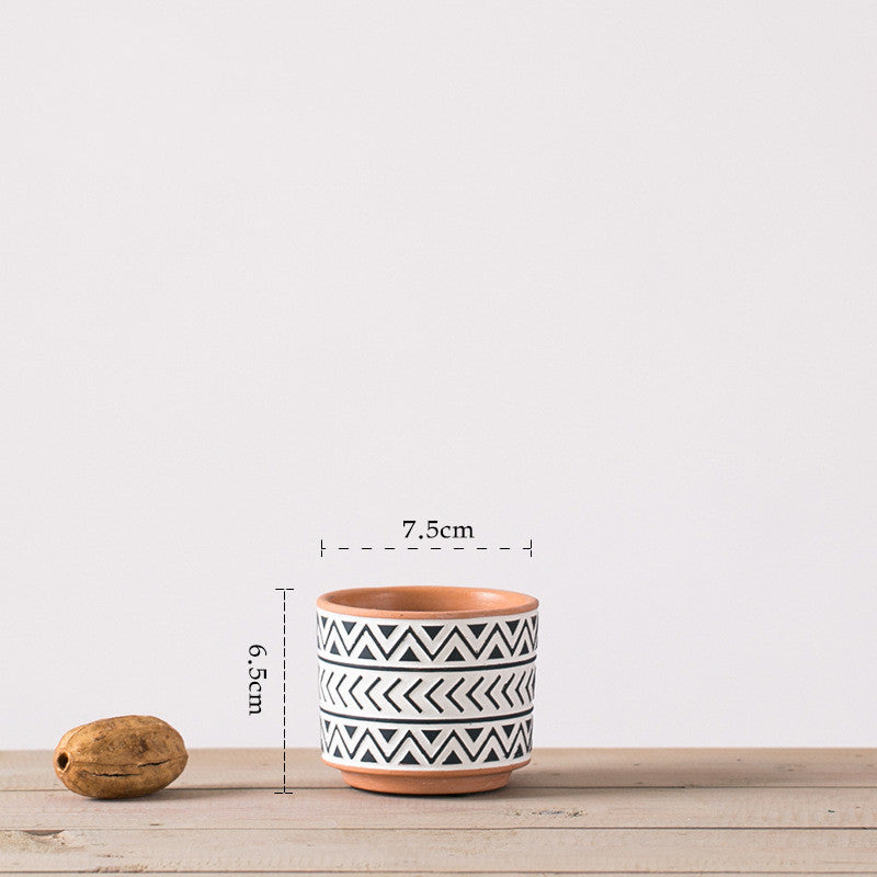 Ceramic Nordic Geometric Flower Pots