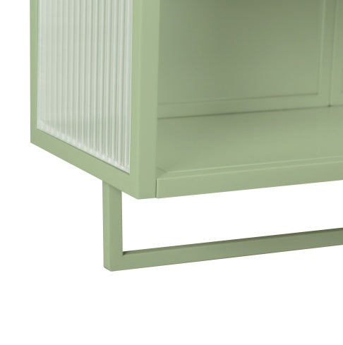 Modern Green Glass Door Wall Cabinet