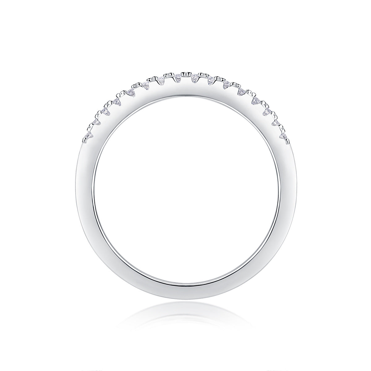 Crown Diamond Moissanite Silver Ring