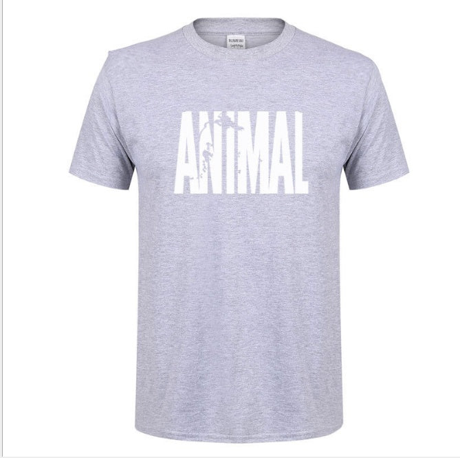 T-shirt de fitness d'été en coton imprimé pour homme