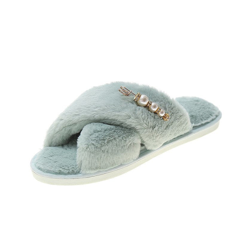 New Cross Cotton Slippers Home Casual Floor Slippers