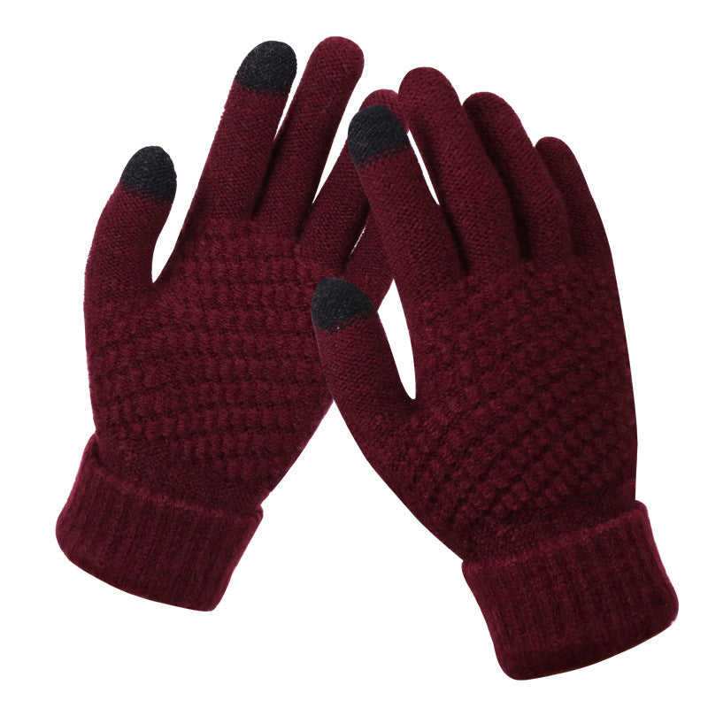 Couple de gants tricotés pour écran tactile