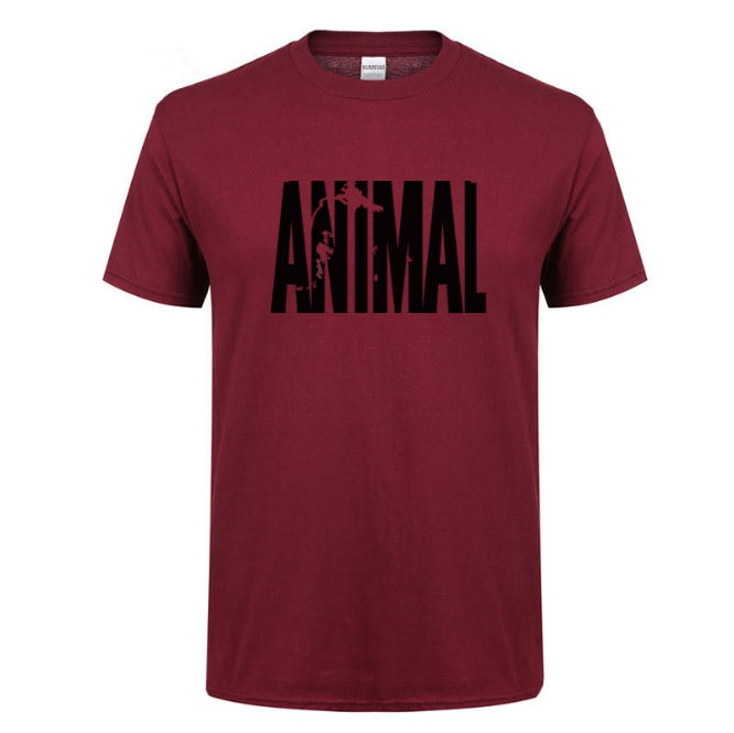 T-shirt de fitness d'été en coton imprimé pour homme