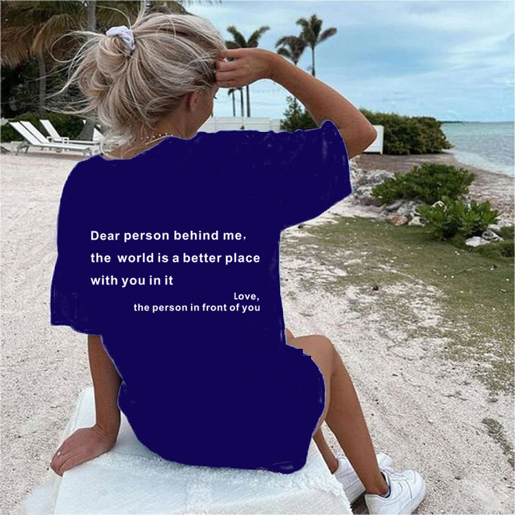 T-shirt à slogan imprimé pour femme