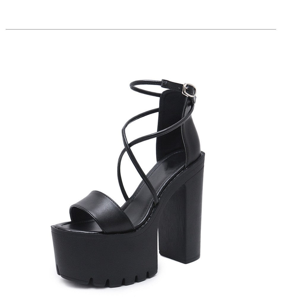 Cross Strap Nightclub DJ Bar Sandals
