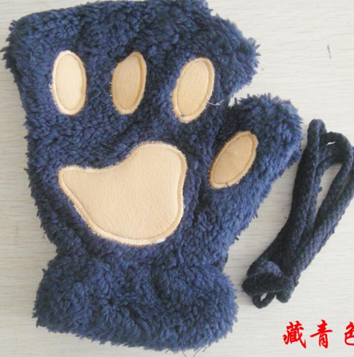 Gants mi-doigts en forme de pattes de chat mignons