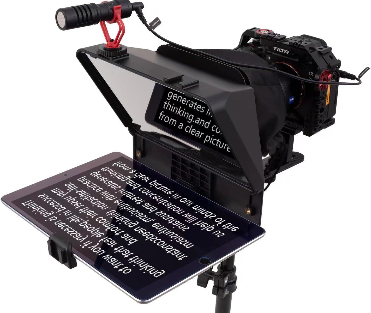 Portable Smartphone SLR Teleprompter Kit