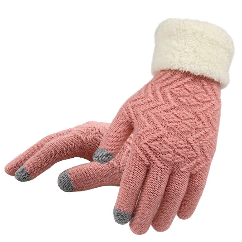 Gants d'hiver tricotés confortables