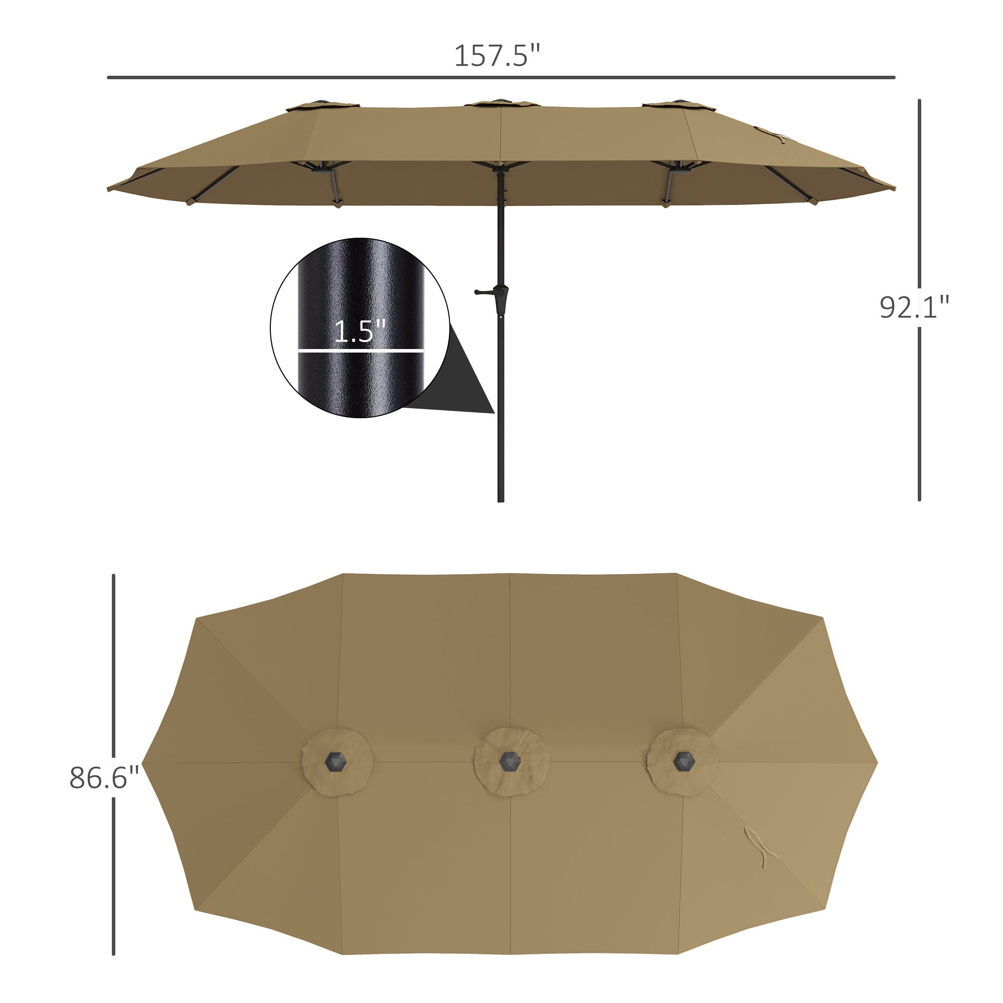 Outdoor Beach Umbrella – Ships Weekdays Only