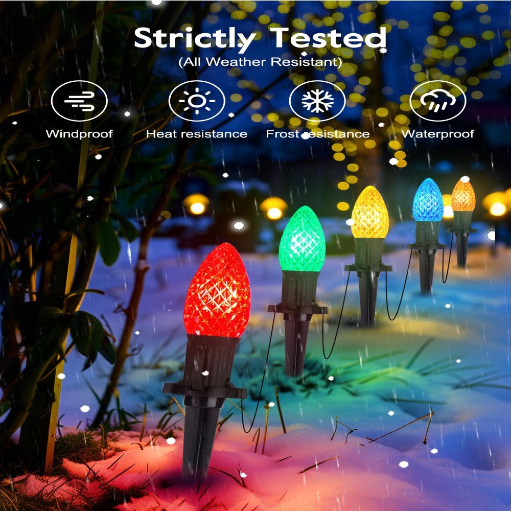 Christmas Solar C9 Strawberry Floor Plug Lights