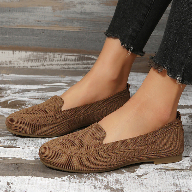 Fly Woven Mesh Slip-on Casual Flat Shoes