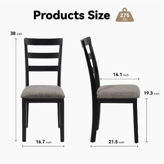 Farmhouse Dining Chairs Set of 2 Wood