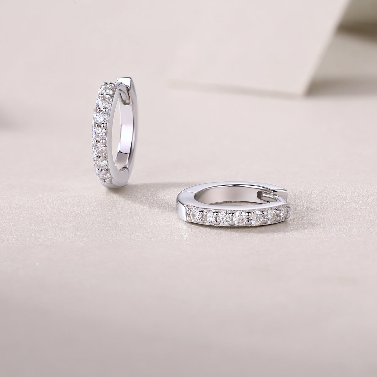 Sure Moissanite Silver Stud Earrings