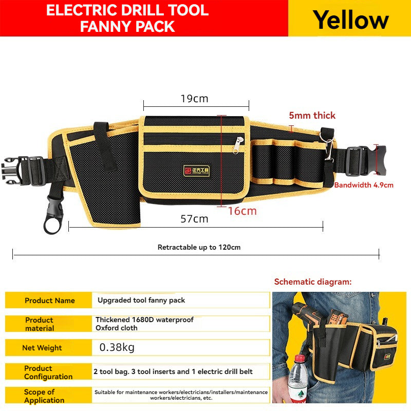 Electrician Tool Kit Canvas Waist Bag