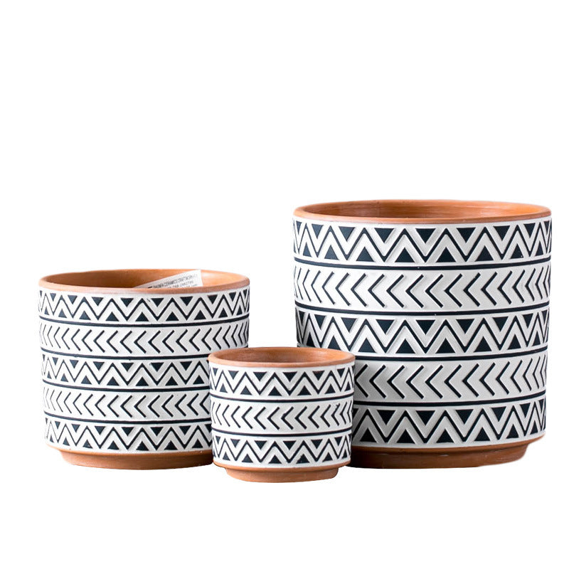Ceramic Nordic Geometric Flower Pots