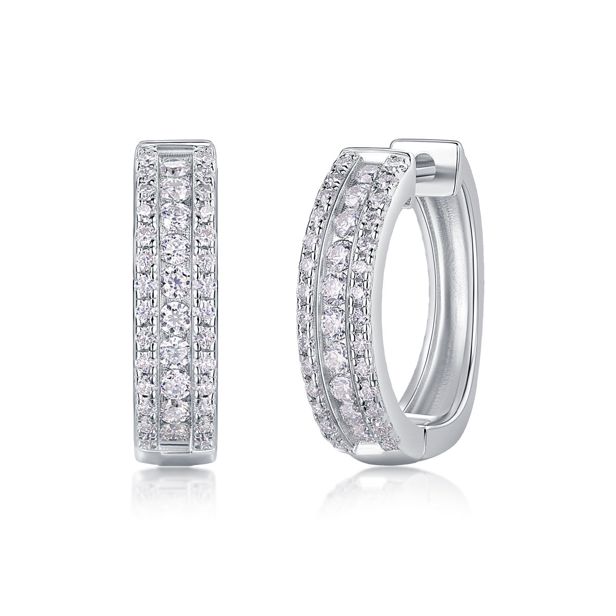 Splendid Night Diamond Stud Earrings