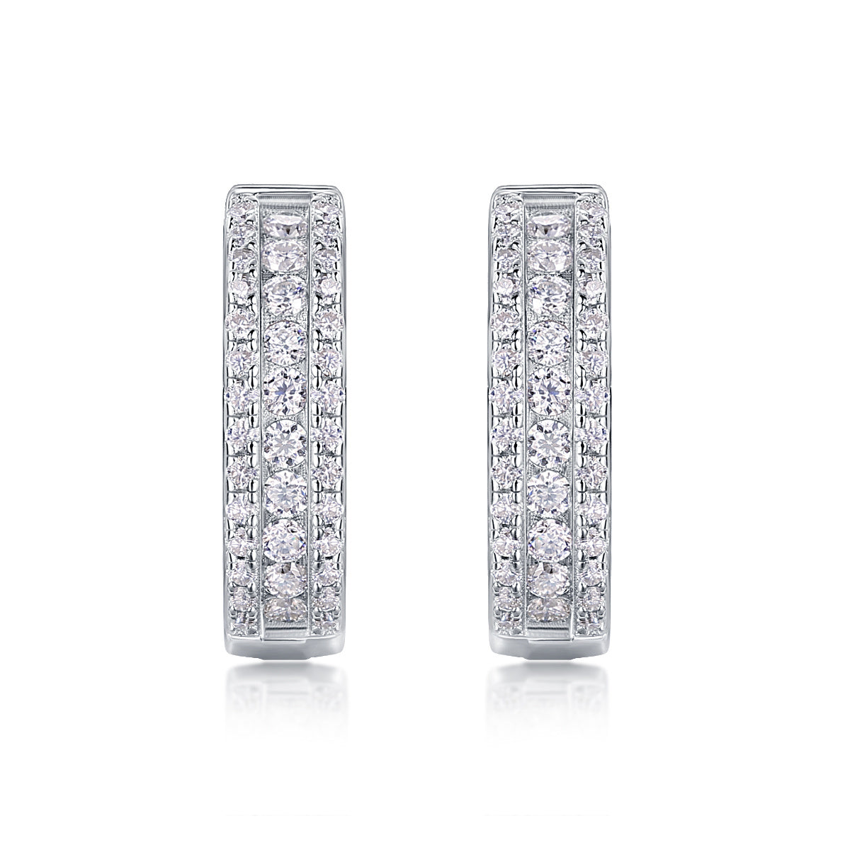 Splendid Night Diamond Stud Earrings