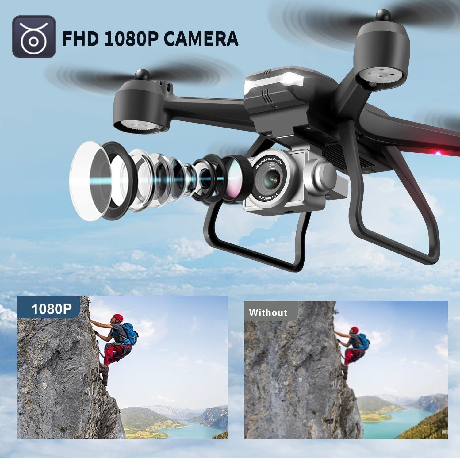 V14 Pro Drone 6K HD Dual Camera Wi-Fi FPV