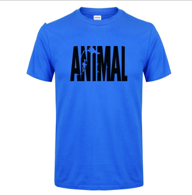 T-shirt de fitness d'été en coton imprimé pour homme