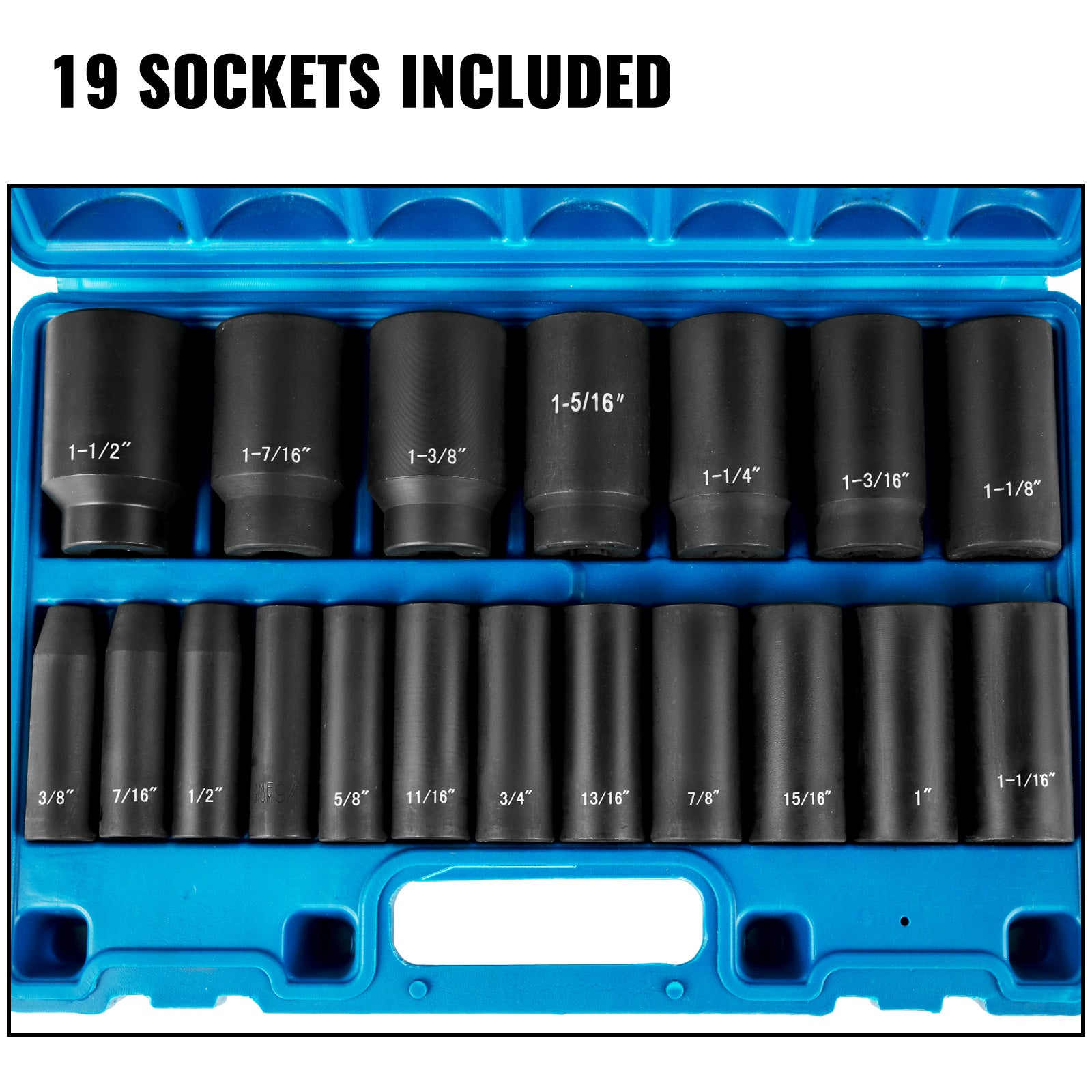 VEVOR 19-Piece Impact Socket Set w/ Cage