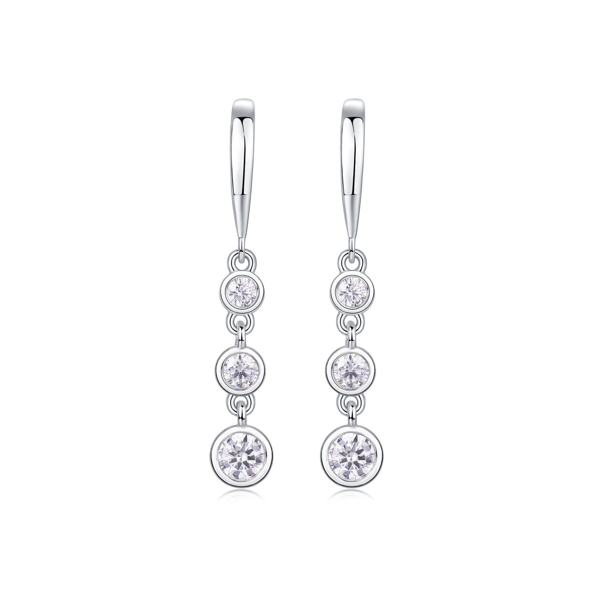 Classic Multi-Diamond Moissanite Earrings