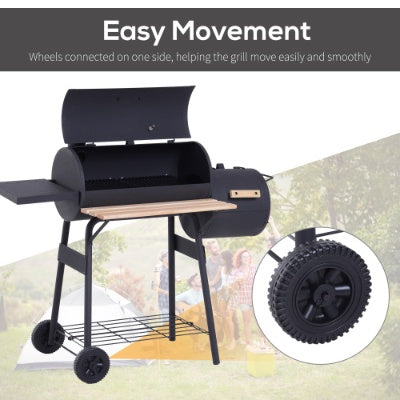 Outsunny 48" Charcoal Grill & Smoker Combo