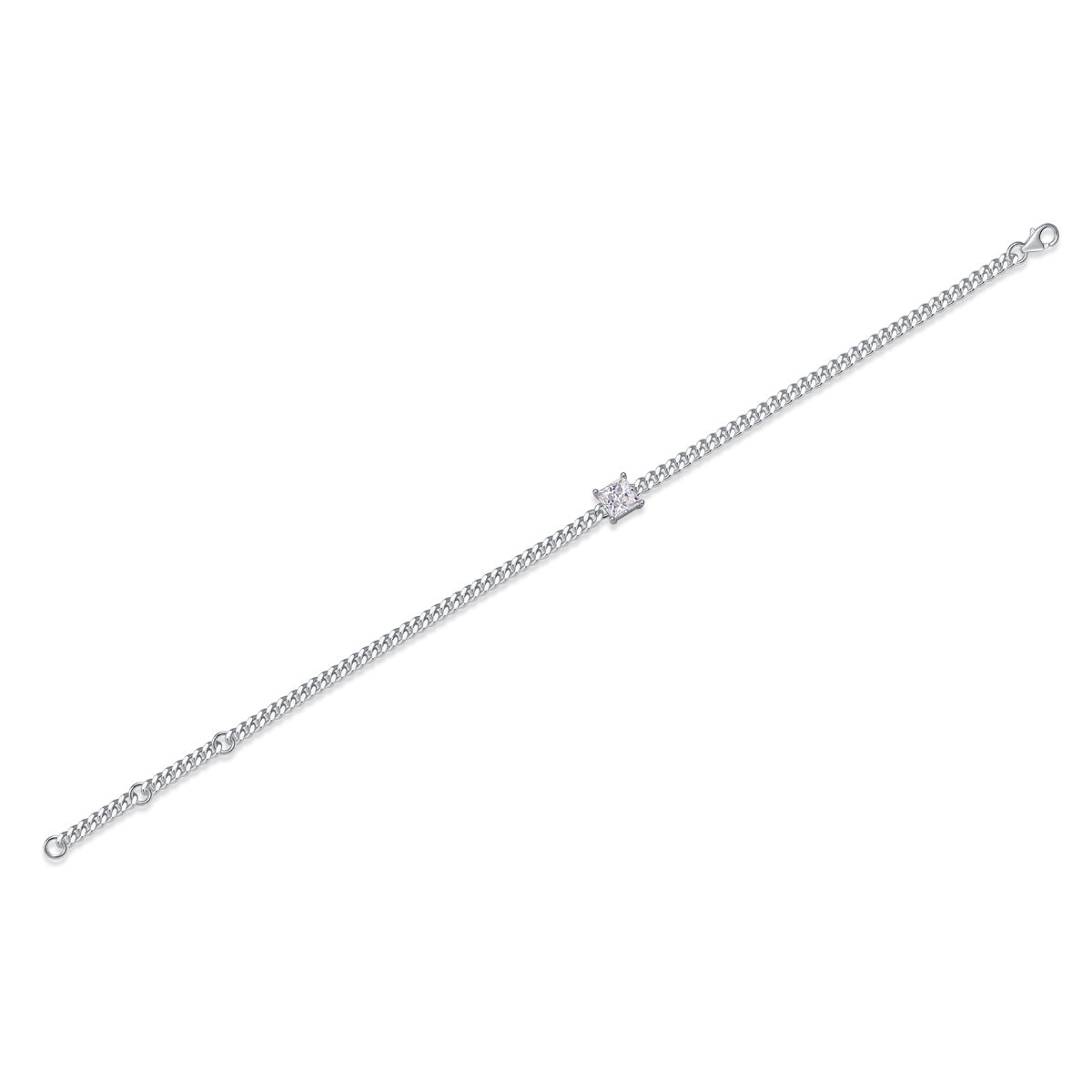 Resolute Moissanite Silver Bracelet