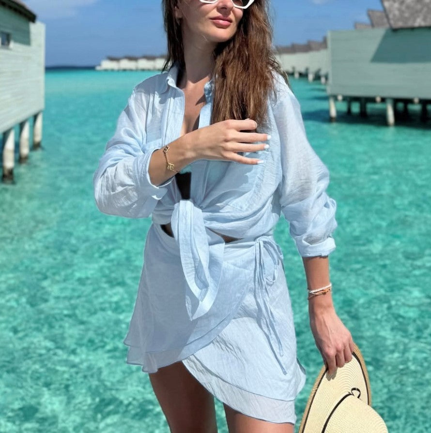 Vacation Beach Cover Shirt Set