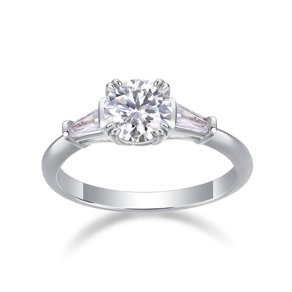 Classic Moissanite Silver Wedding Ring
