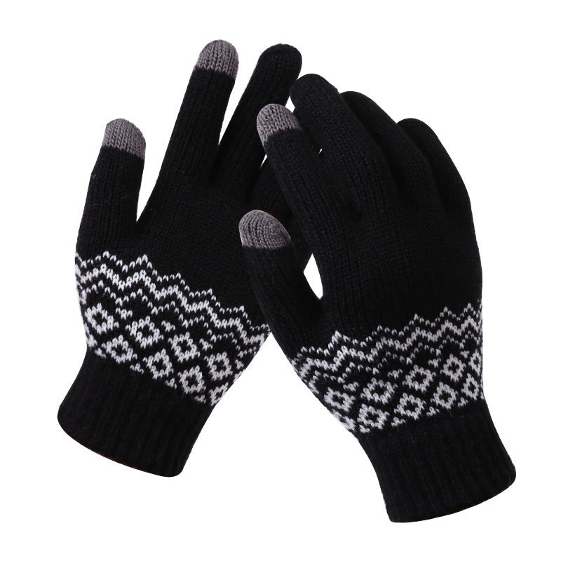 Couple de gants tricotés pour écran tactile