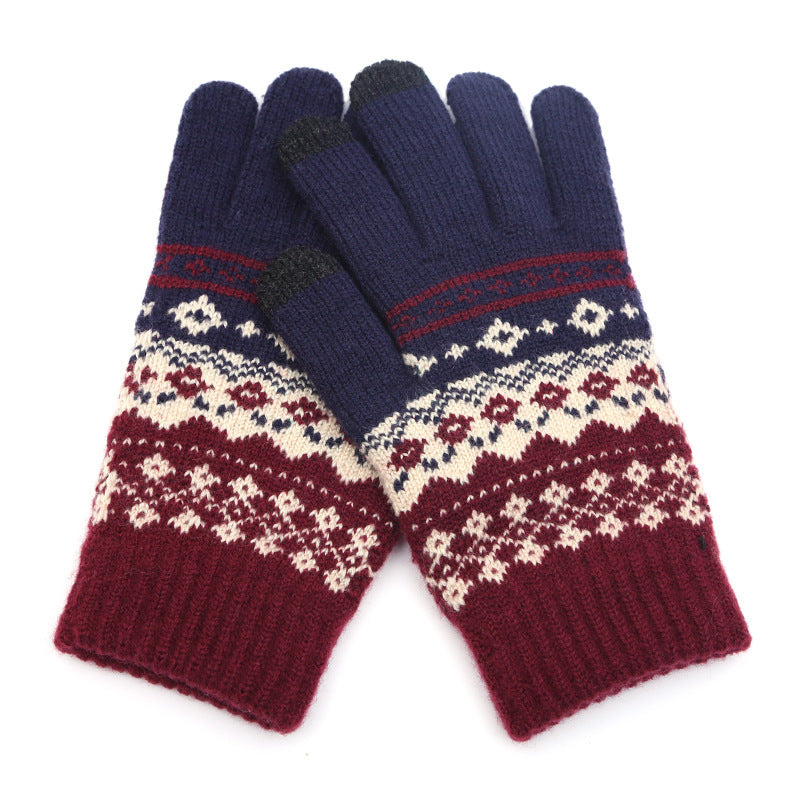 Couple de gants tricotés pour écran tactile