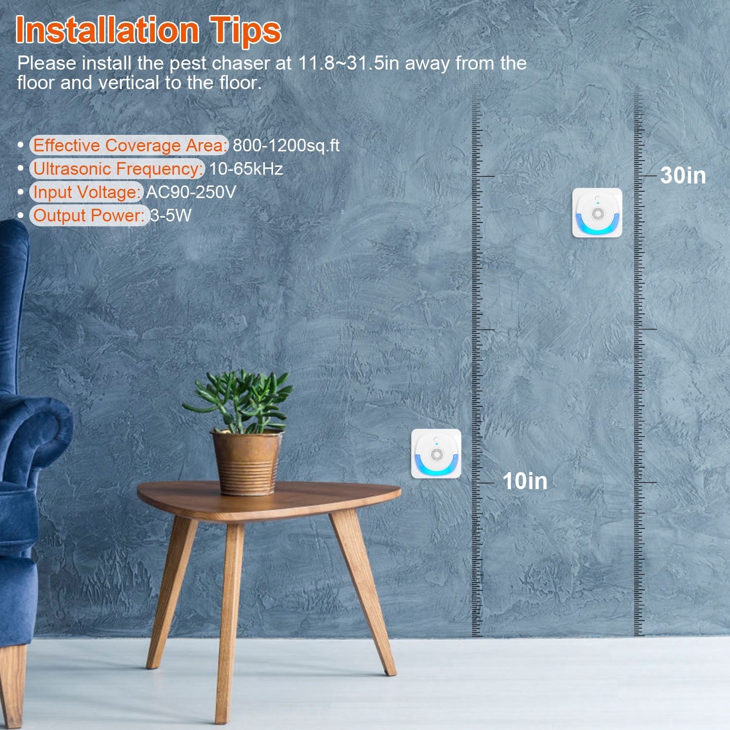 6-Pack Ultrasonic Pest Repellers Plug-In