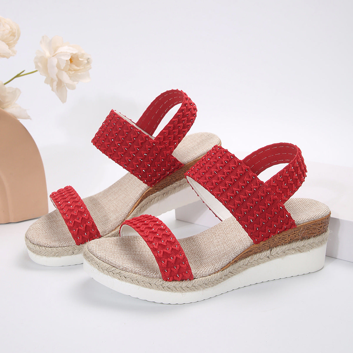 Summer Peep-Toe Wedge Sandals Women