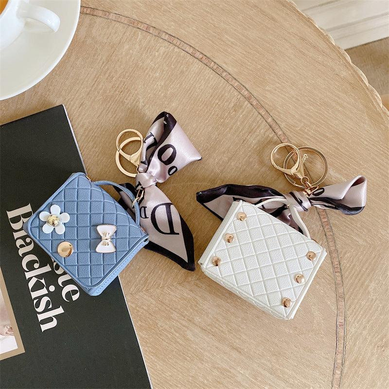 Korean Silk Scarf Earphone Pouch