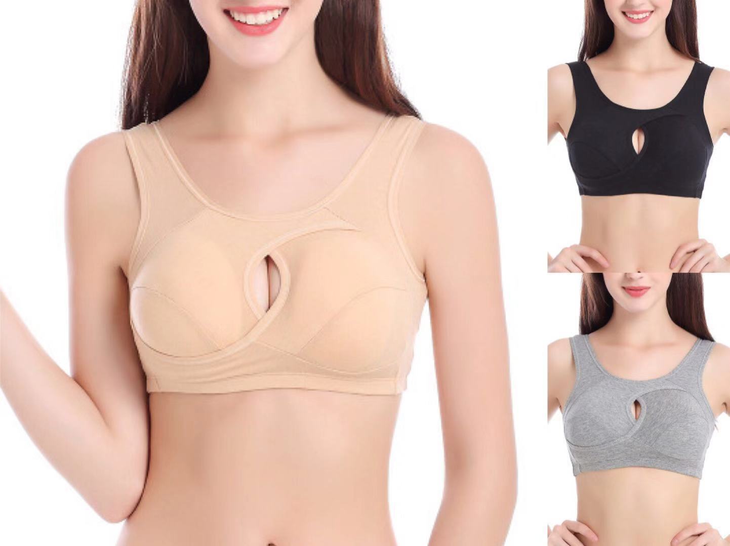 Soutien-gorge en coton sans armatures grande taille