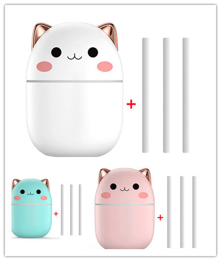 Cute Cat USB Air Humidifier with LED Mist