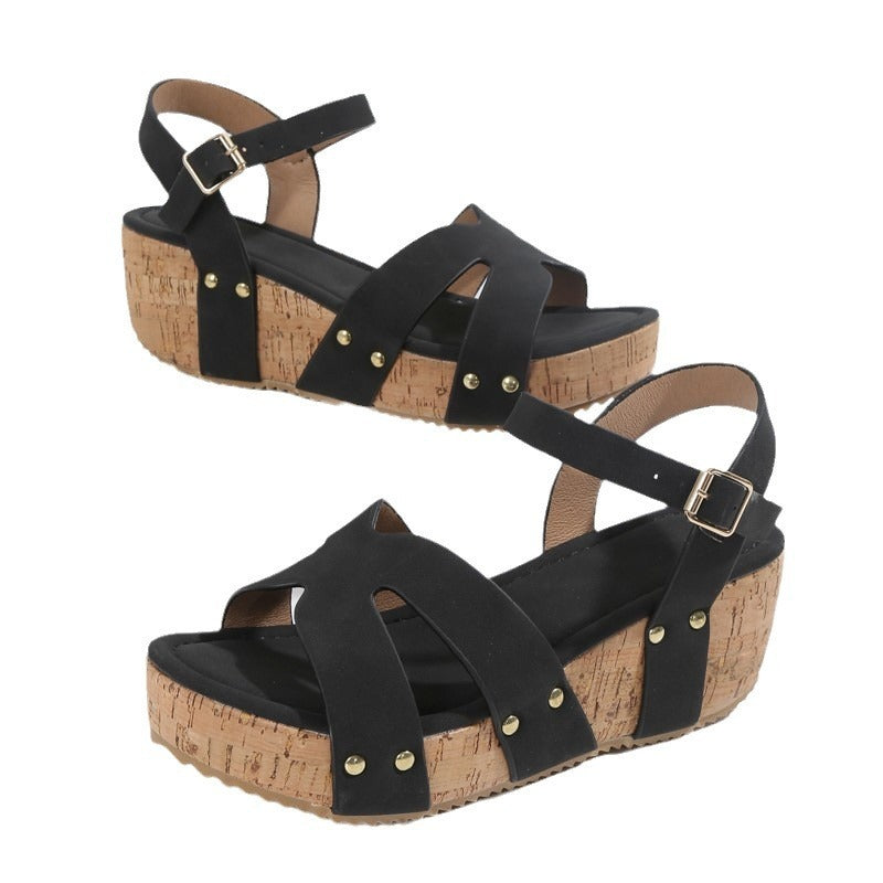 Rope Bottom Platform Sandals Women