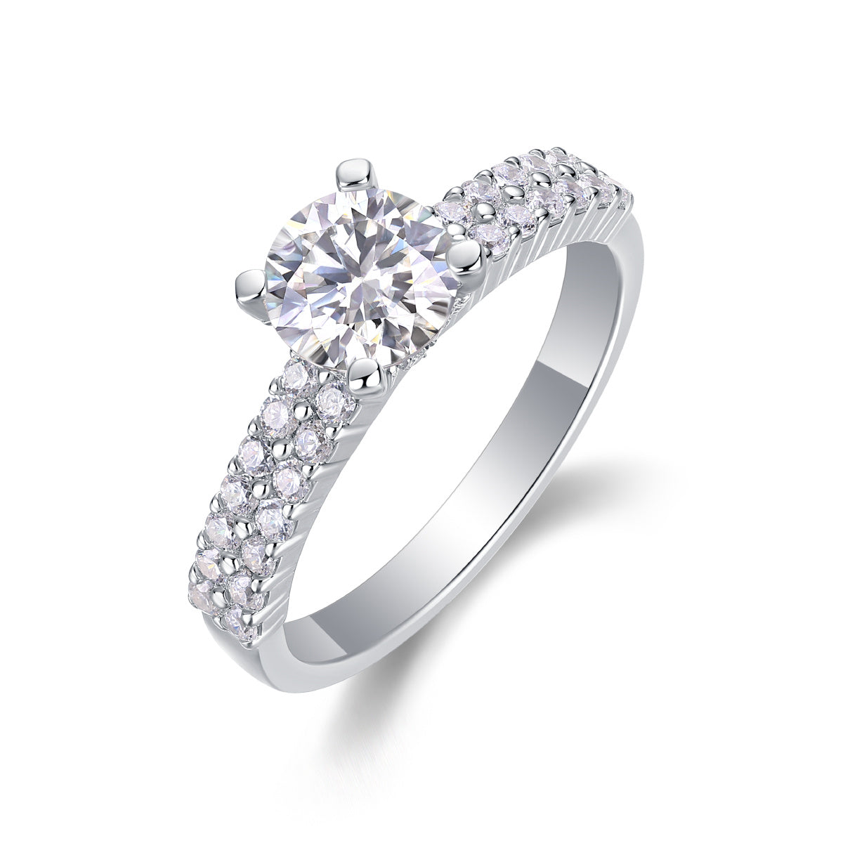 Arrange Large Moissanite Wedding Rings