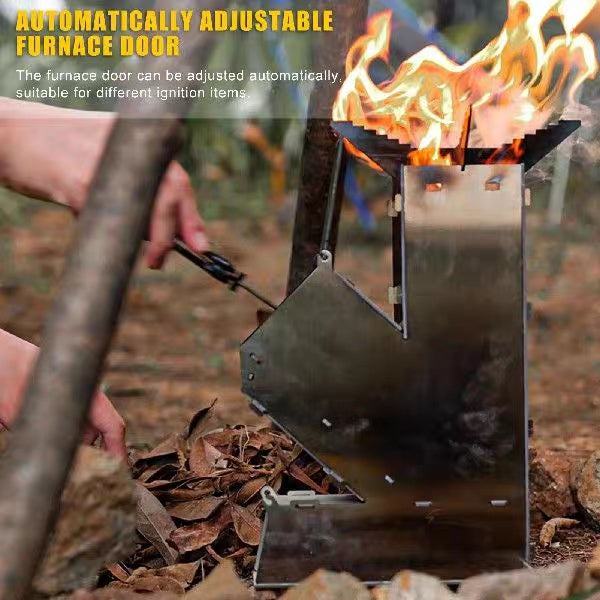 Portable Foldable Rocket Stove for Camping