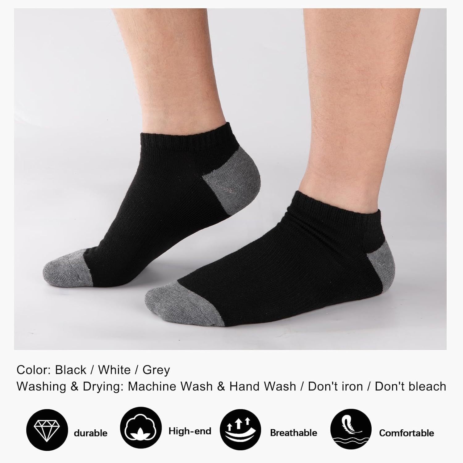 Men’s Low-Cut Cotton Ankle Socks