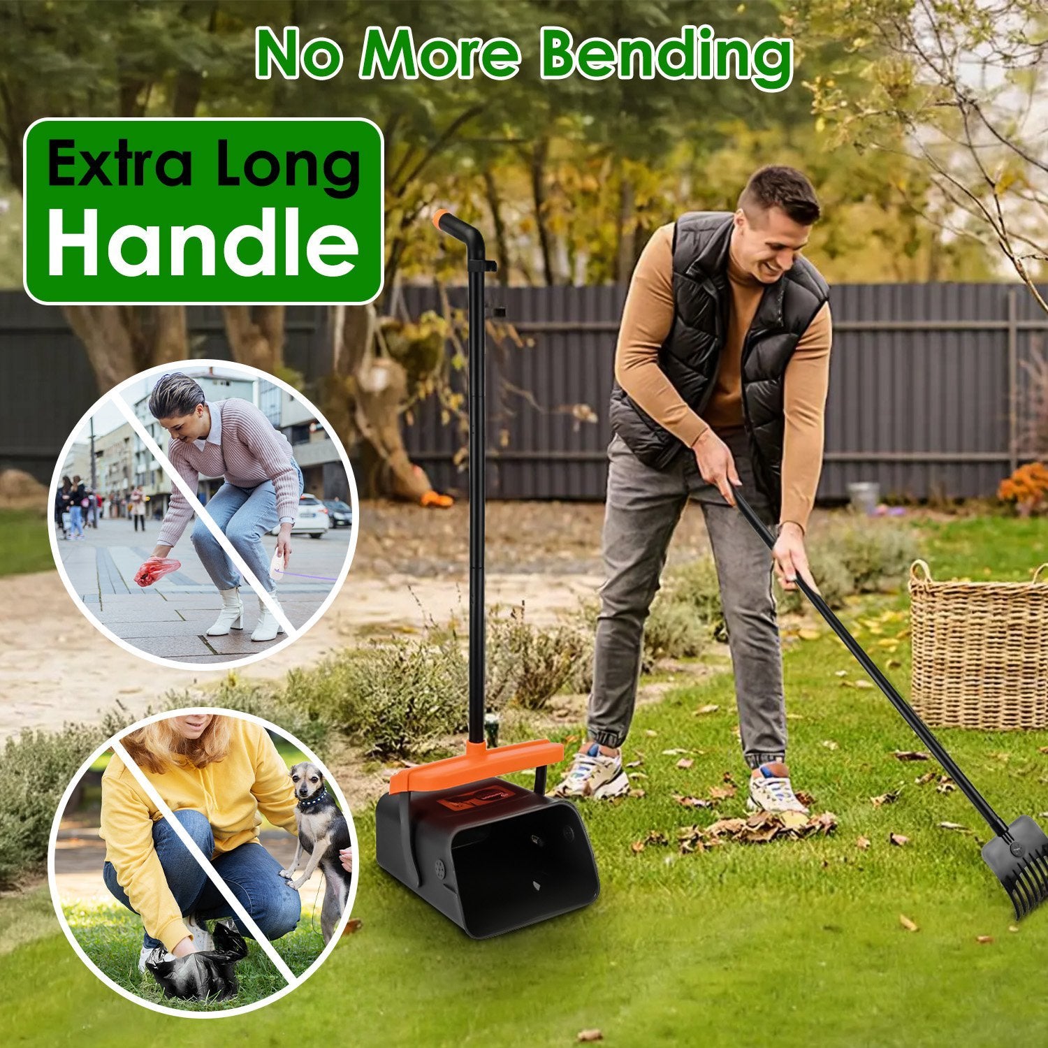 Pooper Scooper Kit with Rake & Bin