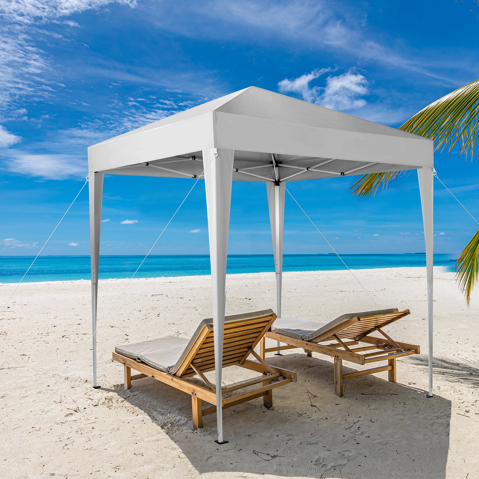 6.5x6.5ft White Folding Oxford Shed