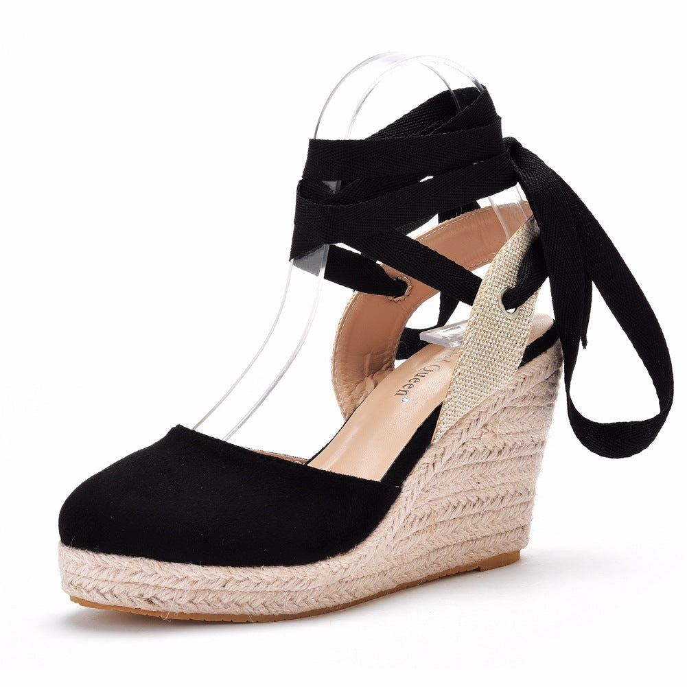 Bohemian Round Toe Platform Wedges