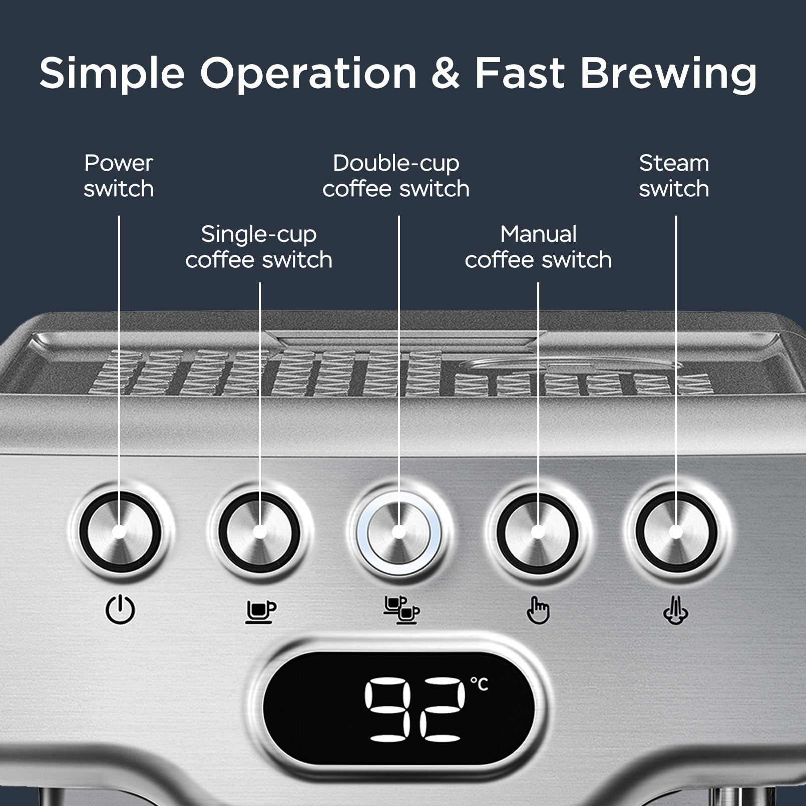 Geek Chef 20-Bar Espresso Machine & Frother