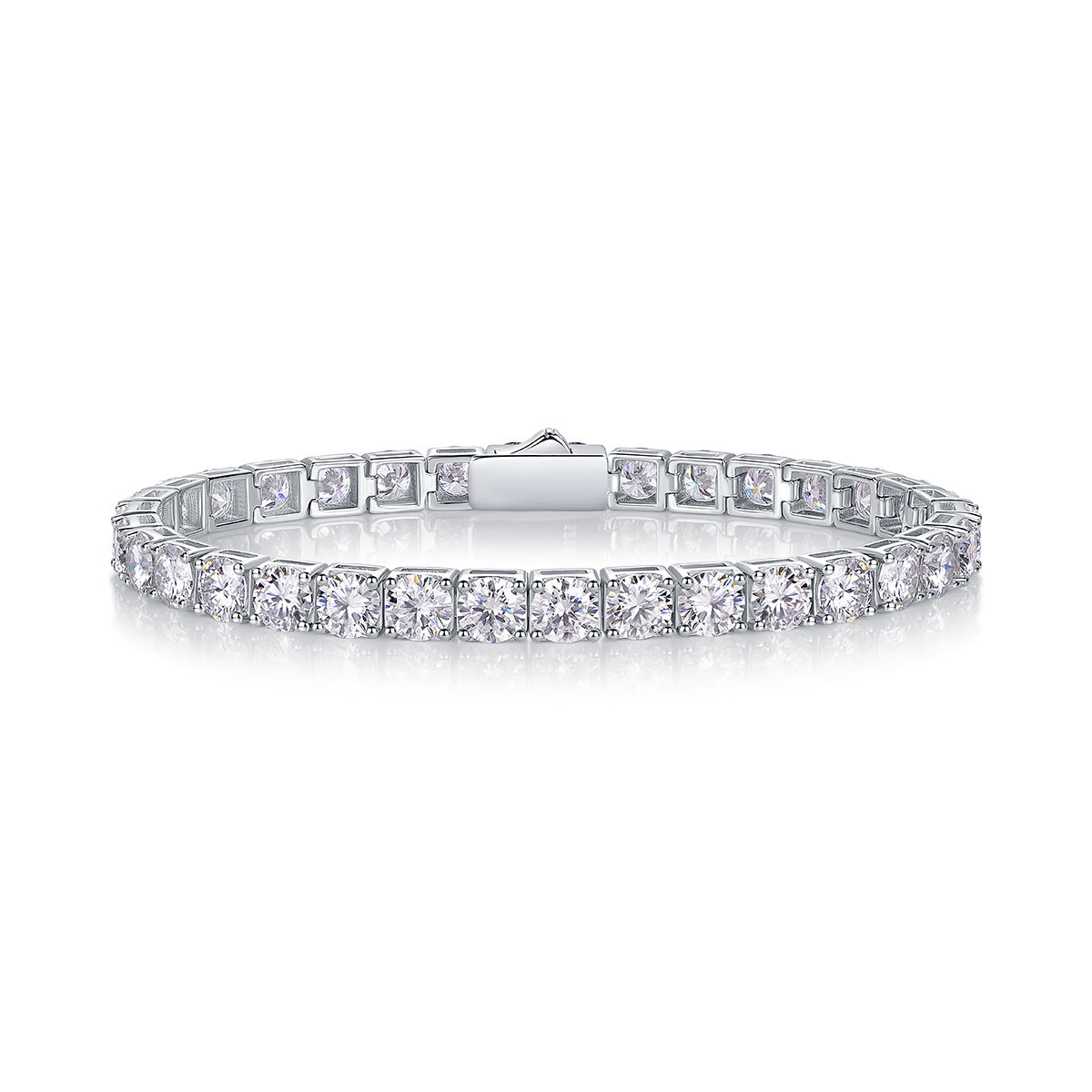Gravitation Moissanite Silver Bracelet