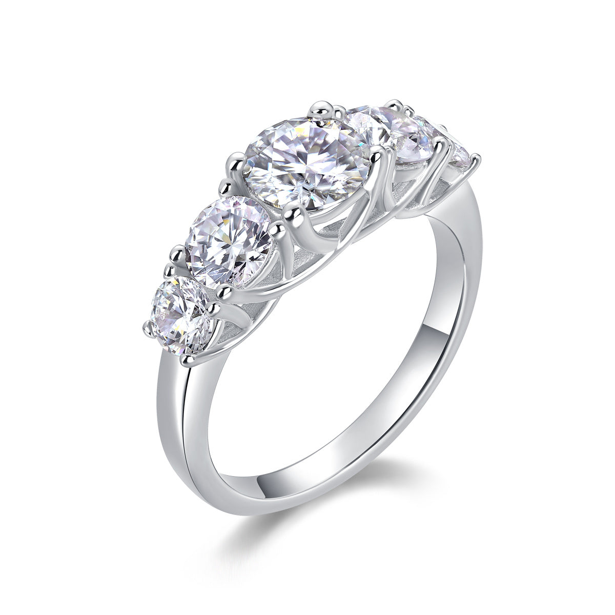 Luxury Moissanite Silver Diamond Rings
